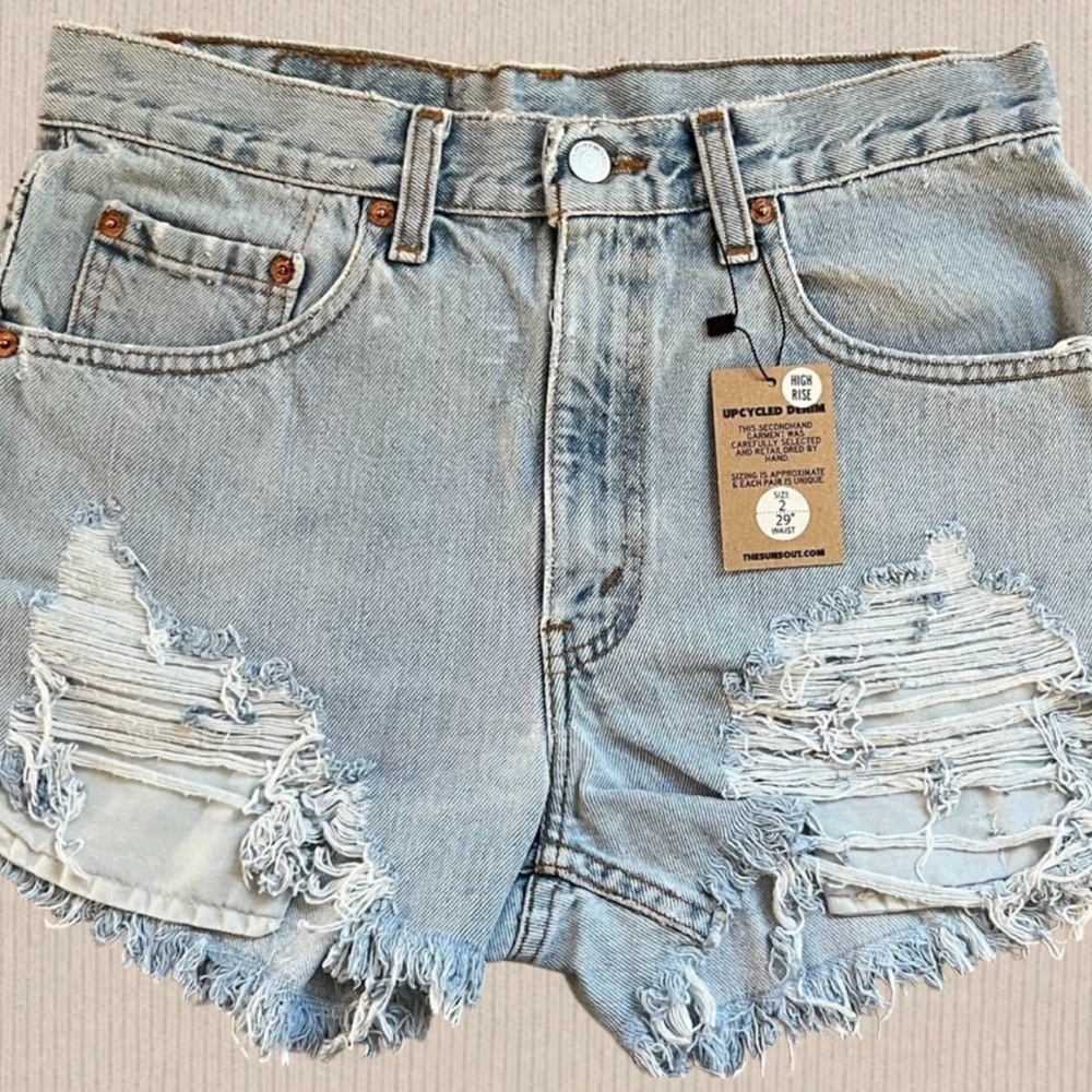 Vintage Levi Reworked Denim Frayed Cutoff Shorts